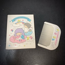 Vintage Sanrio 1976 Little Twin Stars Mirror  Comb Set