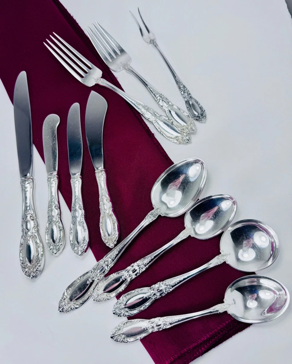 Towle sterling シルバーフォーク 3本爪 装飾ハンドル Towle Stainless