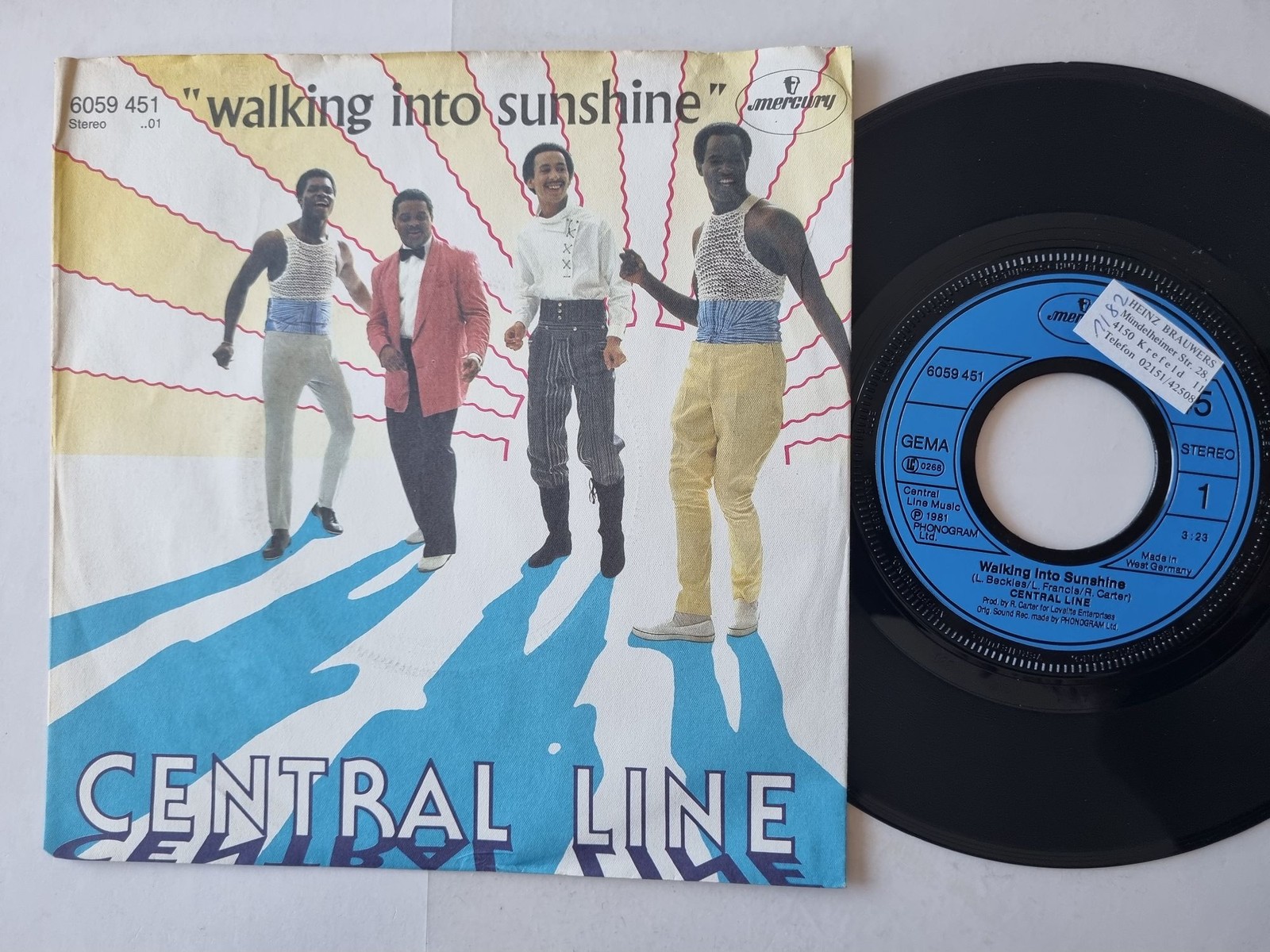 Central Line - Walking Into Sunshine 7'' Vinyl Germany