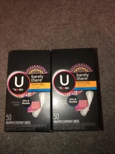 2x U by Kotex Liners 50 Wrapped Liners each box