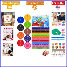 Magnetic Fraction Tiles  Circles Educational Kit for Grades 2-5