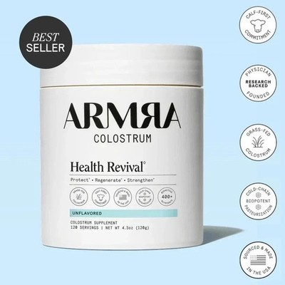 2 BOTTLES---ARMRA Colostrum Superfood Grass-Fed Immune Fitness Brain Benefits