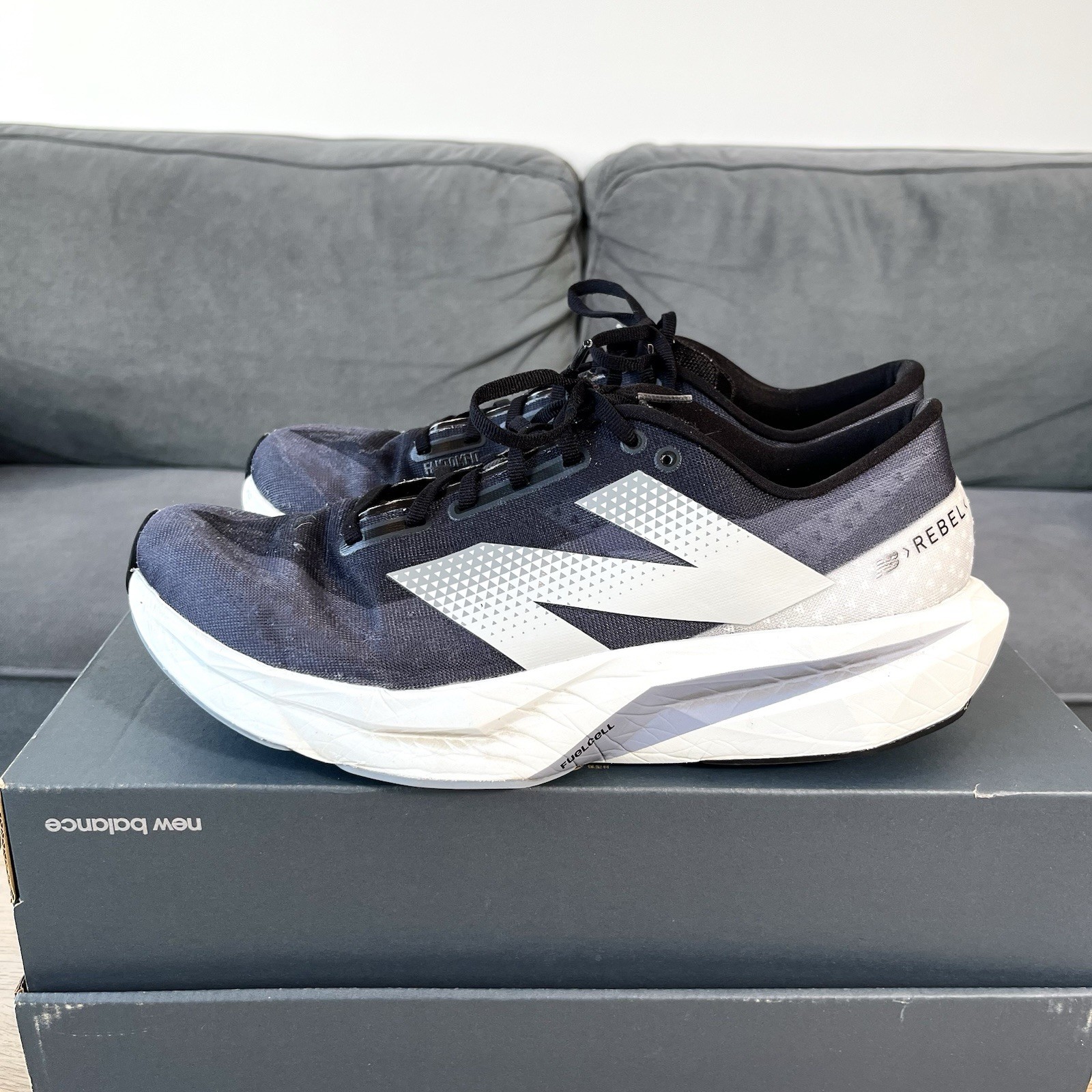 New Balance FuelCell Rebel V4 MFCXLK4 Black Running Shoes Men’s Size 12 D New Balance FuelCell Rebel V4 MFCXLK4 Black Running Shoes Men’s Size 12 D