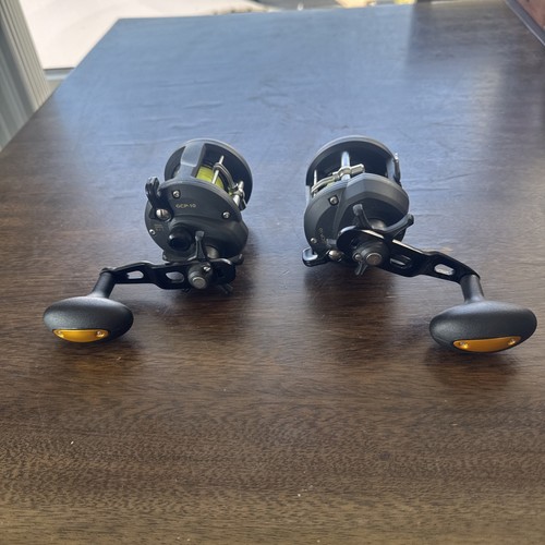 2 New Offshore Gold Cup GCP-10 Fishing Trolling Reel Black Gold Pre Spooled