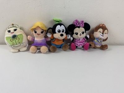 Disney Parks Wishables Plush Lot Chip, Minnie, Goofy, Wardrobe Aurora Rapunzel