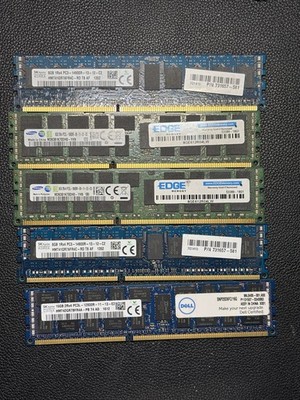 Mixed Lot 46gb DDR3 RAM Kit PC3L-ECC And Non REG Samsung Server Memory HP Hynix