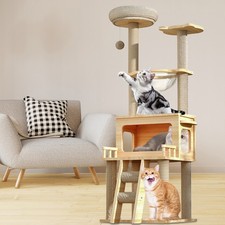 147cm Cat Tree Tower Activity Center Large Playing House Condo For Rest-