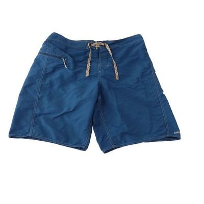 Patagonia Draw String Board Swim Trunks Suit Zipper Blue Men's Size 34
