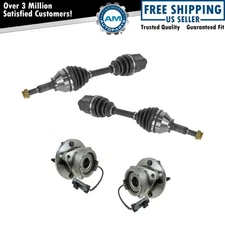 Front CV Axle Shafts & Wheel Hub Bearing Assemblies Set of 4 for Cobalt HHR G5