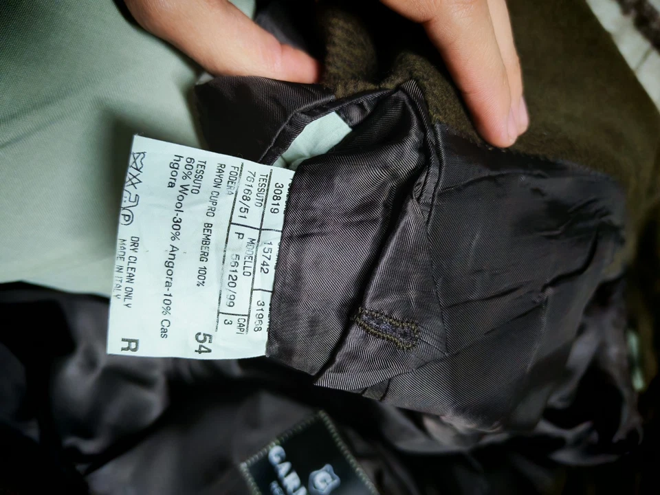 Vintage Canali Proposta Wool Angora Cashgora classic brown over coat 44L 44R - Image 3 of 4