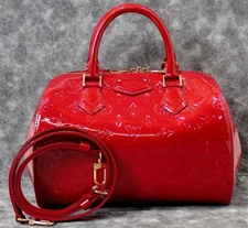 Louis Vuitton M90058 Montana Vernis 2 way Shoulder Bag red mini Boston 679089