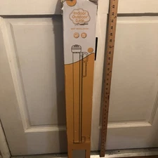 Indoor & Outdoor Retractable Baby Gate - 33" Tall x 55" Wide, Locking Gray Mesh