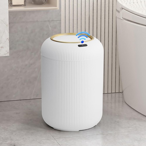 Automatic Motion Sensor Bathroom Trash Can with Lid, 3 Gallon Touchless Trash...