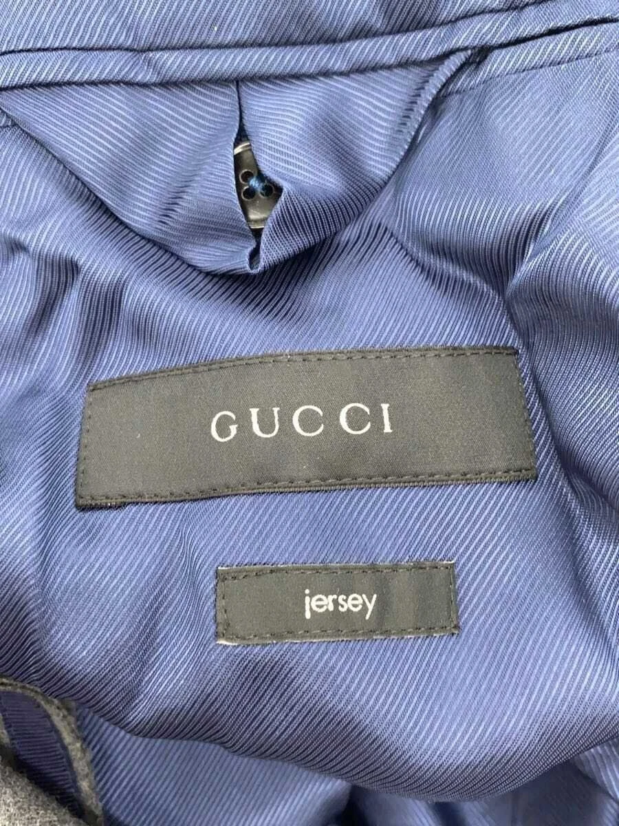 GUCCI giacca sartoriale 2B lana tasca ricamo 44 Grigio 6JPUF1 1GIZF0