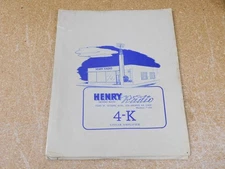 Henry 4-K Ham Radio Linear Amplifier User Manual + Schematics (original)