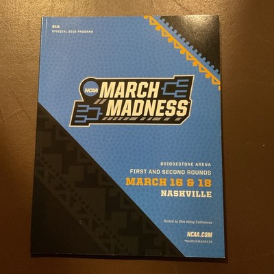 2018 NCAA TOURNAMENT FIRST & SECOND ROUND PROGRAM NASHVILLE great cond.