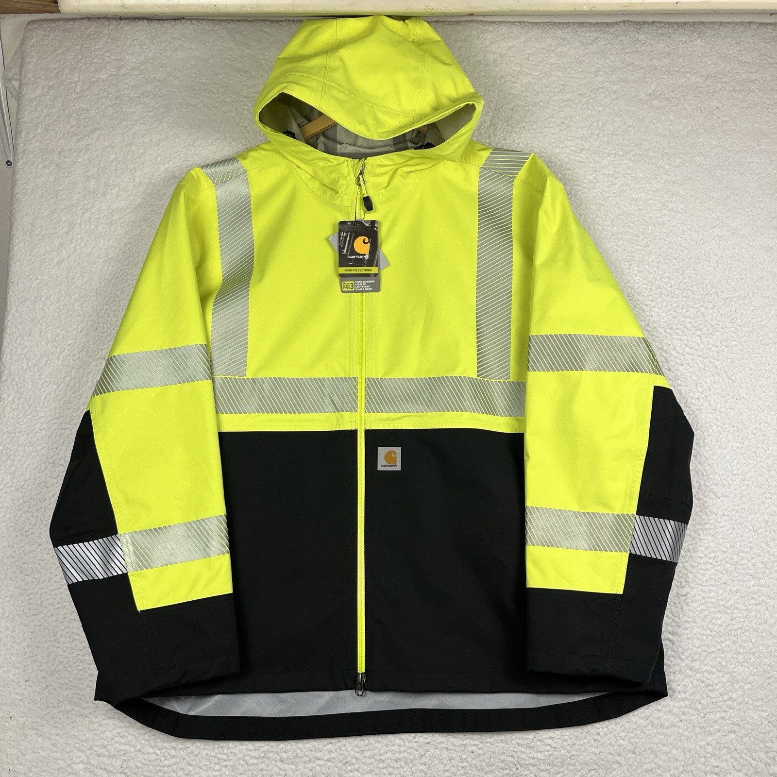Carhartt 106693 High Visibility Storm Defender Loose Fit Class 3 Jacket Size 2XL