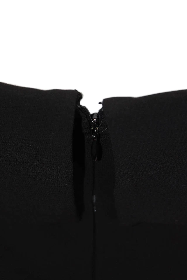 Calvin Klein Womens Banded Off The Shoulder Solid Evening Gown Black Size 4 - Image 4 of 4