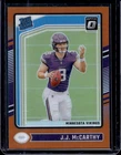 2024 Panini Donruss Optic J.J. McCarthy #235 Orange Prizm /249 Rookie