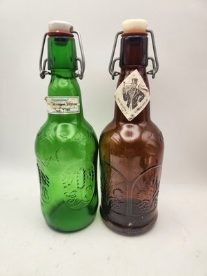 2 Vintage Grolsch Bottles. Beer and Vinegar bottles. KC beer bottle.