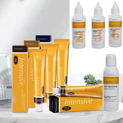 Professional Eyebrow Eyelash Tint Kit Lash Dye Cream Long Lasting 8 Colors