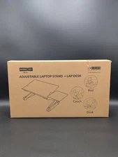 Uncaged Ergonomics WorkEZ Best Adjustable XL Laptop Stand & Lap Desk - Black