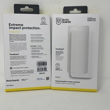 4x BodyGuardz Pure2 Tempered Glass Screen Protector for Samsung Galaxy A12