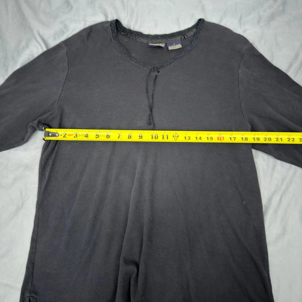 Vintage Route 66 Women's Black Long Sleeve Henley Shirt Size Small Y2K retro  - Image 4 of 4