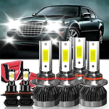 For Chrysler 300 2005-2009 LED Headlight High+Low Beam Fog Lights Bulb 6x 6000K