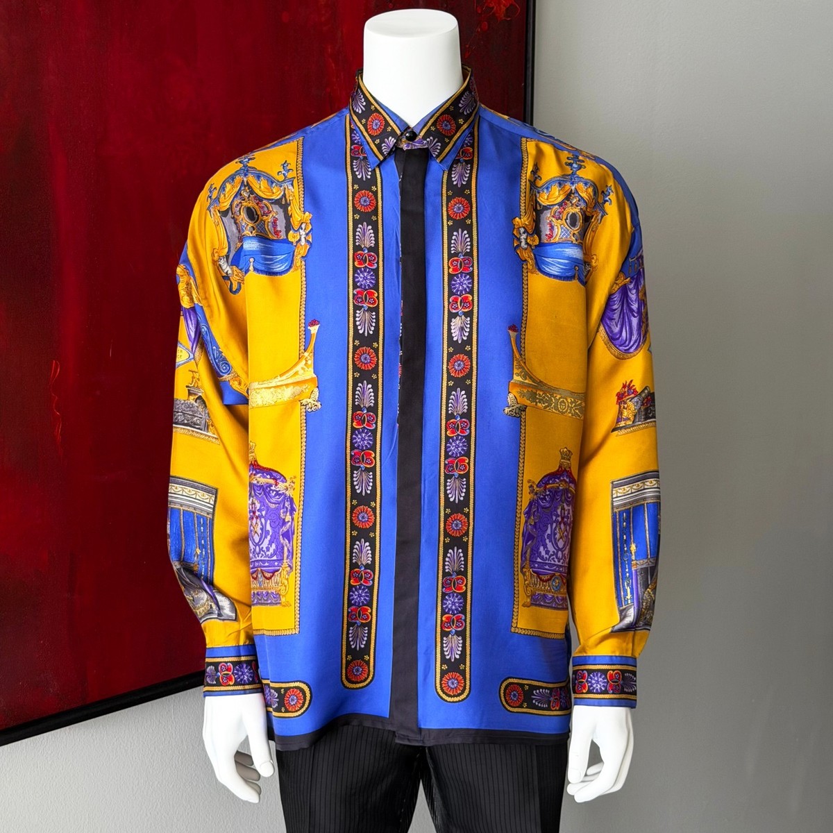 GIANNI VERSACE silk shirt Percier and Fontaine size 52 from F/W