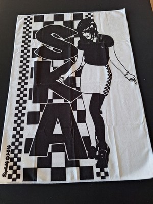 Ska Check Girl Microfibre Black & White Tea Towel Music Kitchen FREE P&P