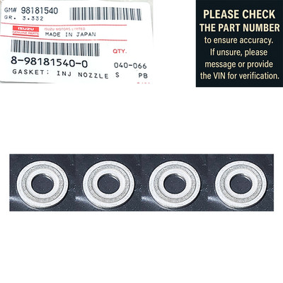 4 Stk. Original Isuzu Injektordichtring 8981815400 D-Max MU-X 1.9 2.5 3.0