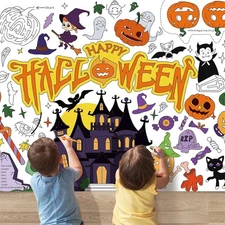 Jar Melo Halloween Giant Coloring Poster, 31.5 x 45.2 Inches Large multicolor 
