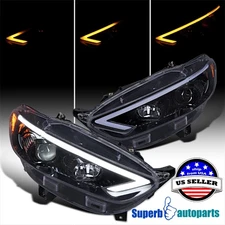 For 2013-2016 Ford Fusion Smoke Projector Headlights+Switchback+LED Turn Signal