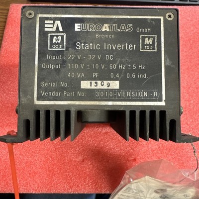Aircraft Static Inverter 3010-Version-R EuroAtlas as removed          bin18