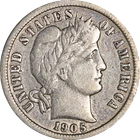 1905-O Barber Dime - Micro 'O'