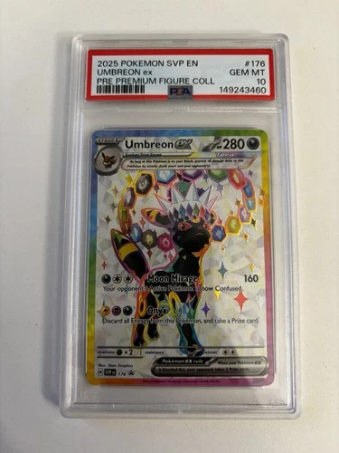 2025 POKEMON SVP EN-SV #176 UMBREON EX PRE PREMIUM FIGURE COLL PSA 10
