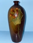Antique ROZANE 10" Tall Brown Art Pottery Vase-Roseville Pottery Co-Style #810-2