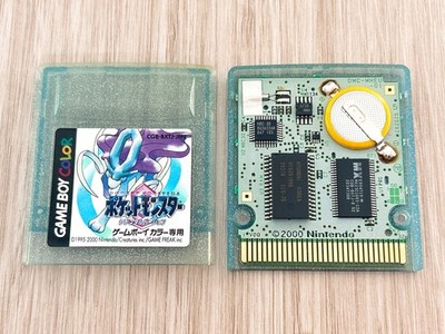 Pokemon Crystal Gameboy Color Japanese Tested Cleaned New Battery 00 imprint GBC