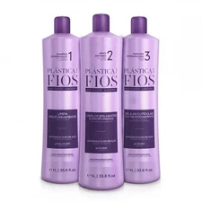Cadiveu Plastica dos Fios Straightener Hair Treatment Kit 3x 1L