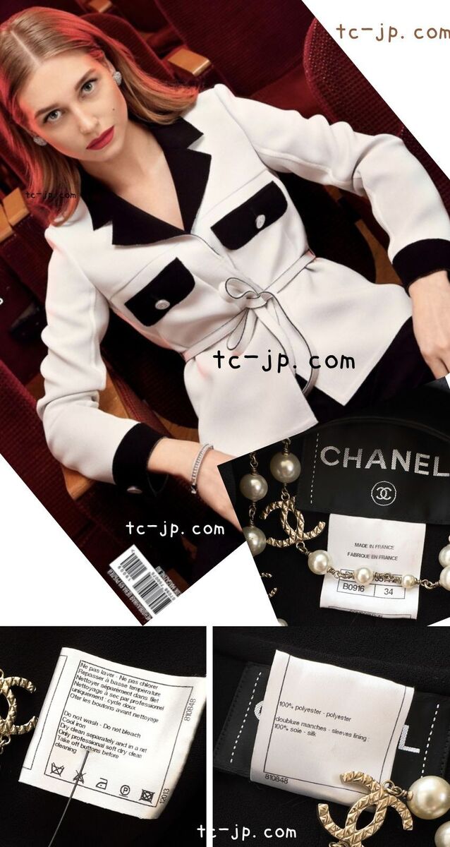 CHANEL 14S Off White Black Jacket 34 36 US2 4 | eBay CHANEL 14S Off White Black Jacket 34 36 US2 4 | eBay