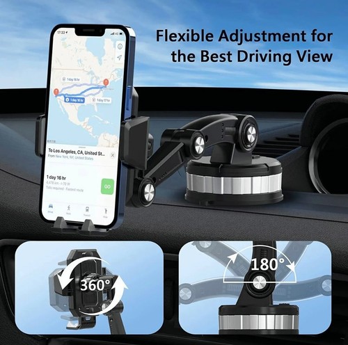 Car Truck Phone Holder Dashboard Windshield Mount Long Anti-Shake - Picture 9 of 12