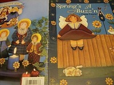 Spring's A Buzz'n Painting Book- Laurie- Angels/Garden/Cats/Birds/Birdhouses