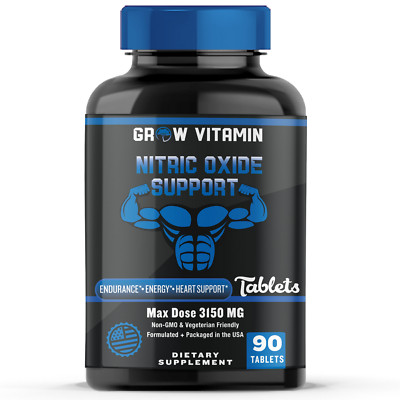 Bull Blood Nitric Oxide Supplement - Extra Strength L Arginine & L Citrulline Pi