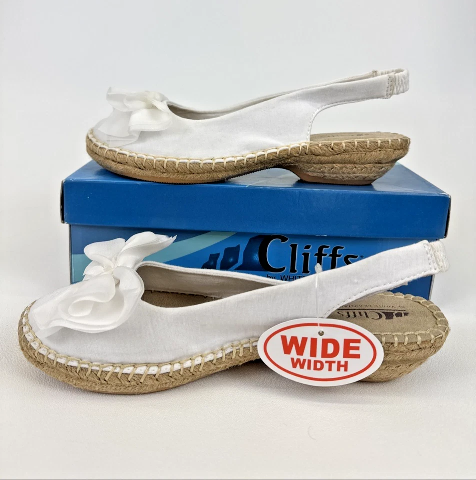Sandalias para mujer Cliffs by White Mountain alegres blancas talla 9 anchas nuevas en caja Foto 2 de 4