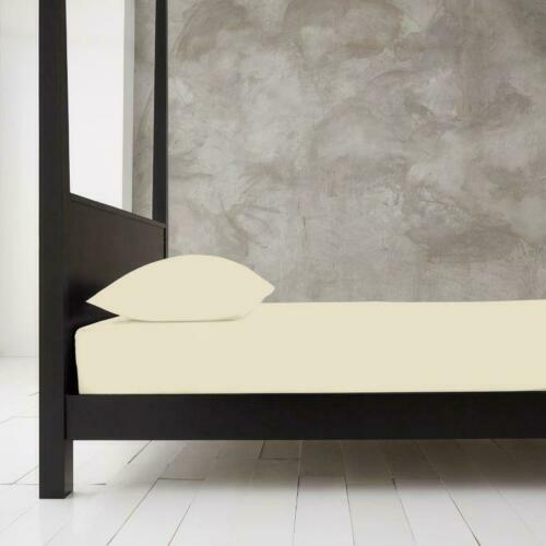 Easy Care Fitted Sheets 4FT Bed Small Double Polycotton Bed Cover Mattress Sheet - Picture 4 of 21