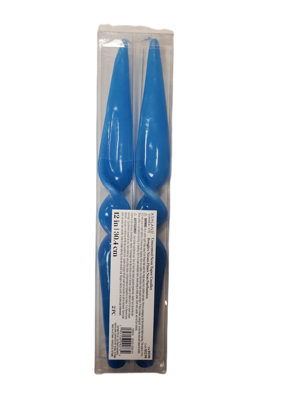 ASHLAND UNSCENTED NEON TAPER CANDLES 2pc BLUE for sale online eBay