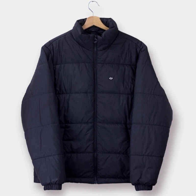 Adidas Originals Puffer Jacket Black Logo Mens S Small