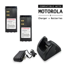 HNN9008 Batteries & Charger Kit for Motorola Radios HT750, HT1250, GP380, MTX850