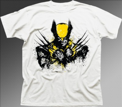 Wolverine X-Men Mutant Hugh Jackman weißes T-Shirt 9635